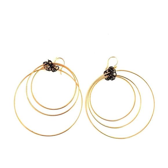 NWT Aldo Gold multi hoop earrings - Picture 1 of 1